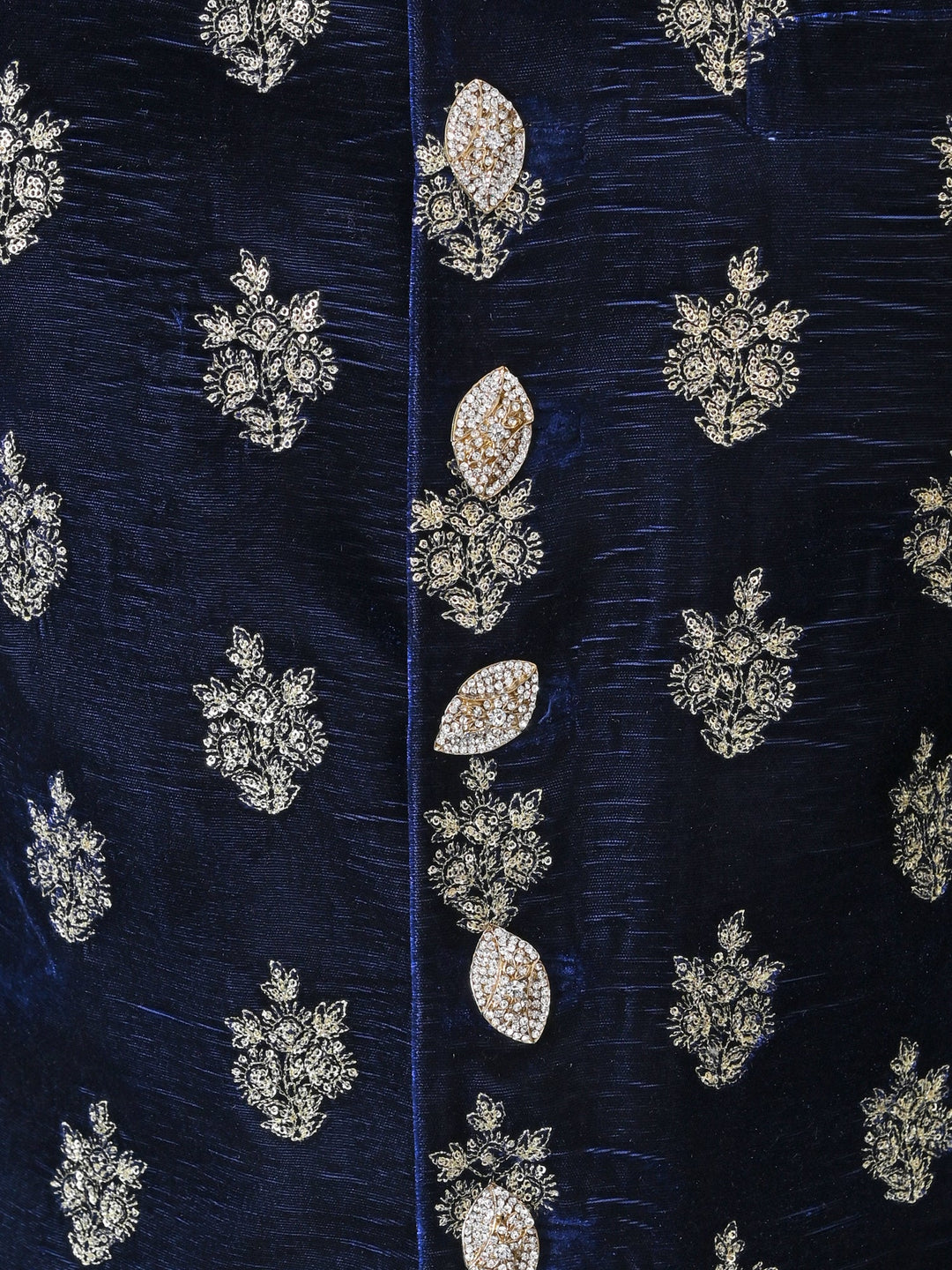 Floral Navy Blue Sherwani