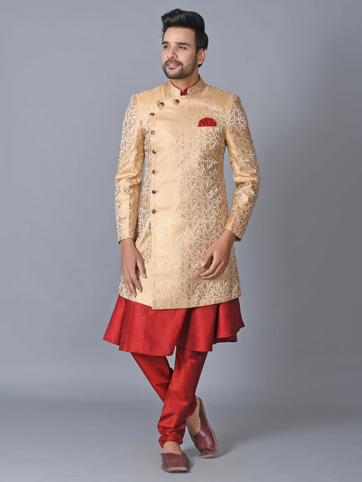 Floral Gold Sherwani