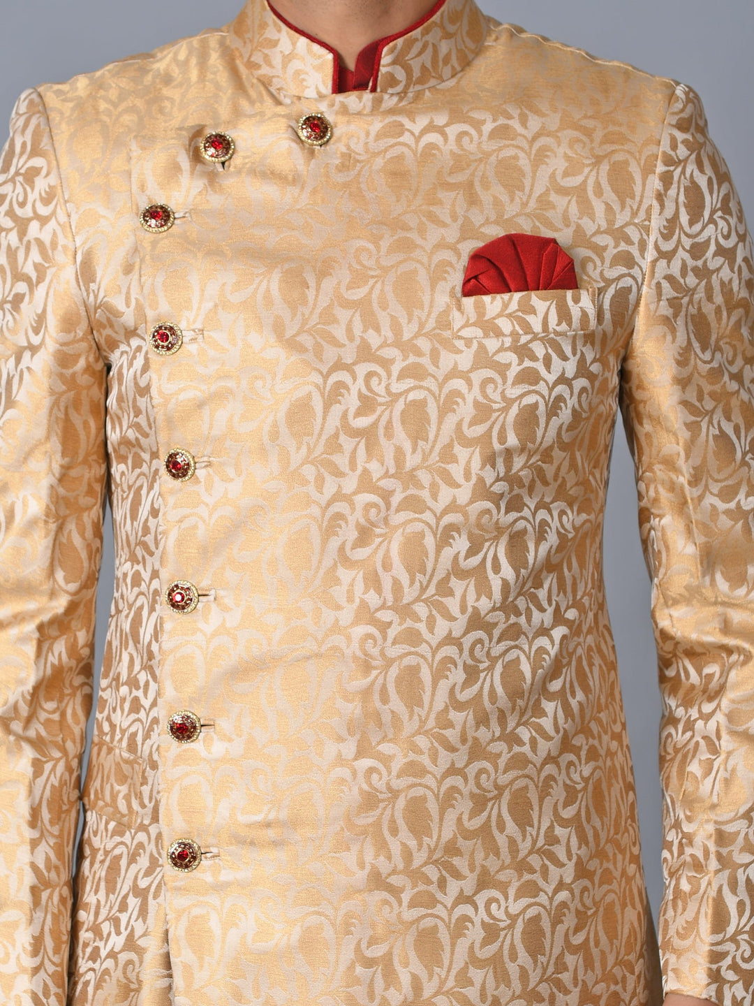 Floral Gold Sherwani