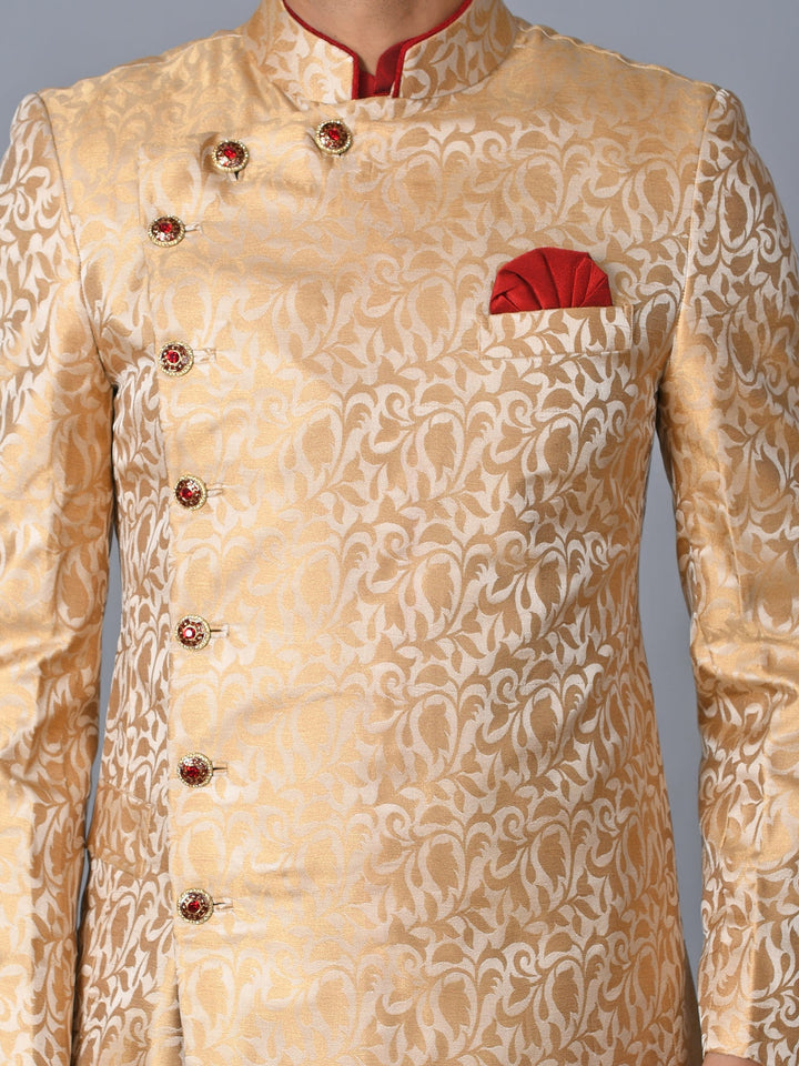 Floral Gold Sherwani