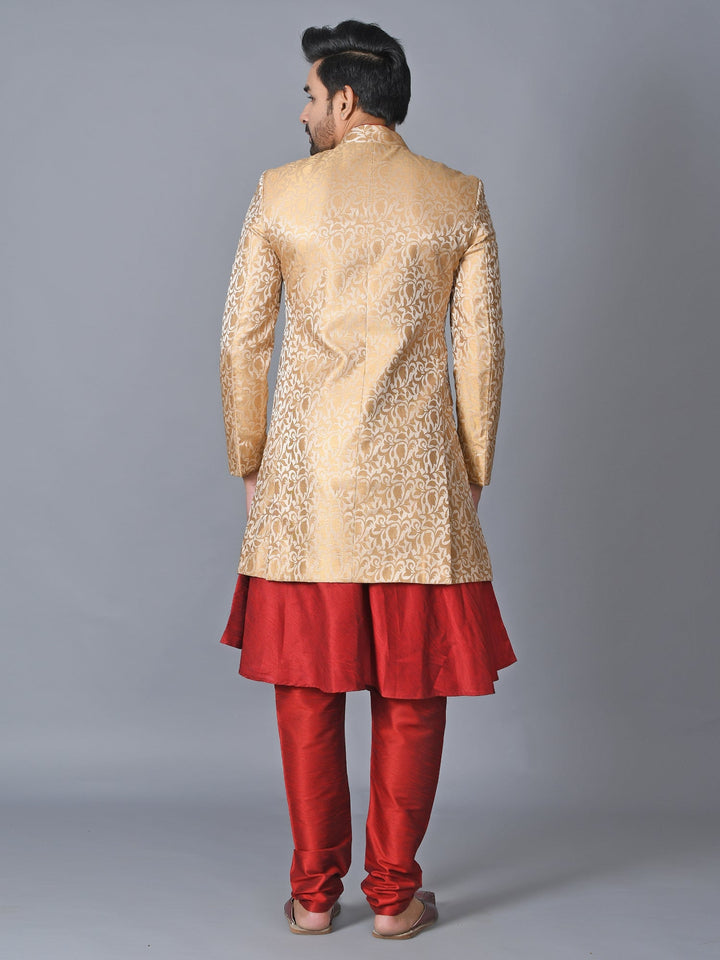 Floral Gold Sherwani