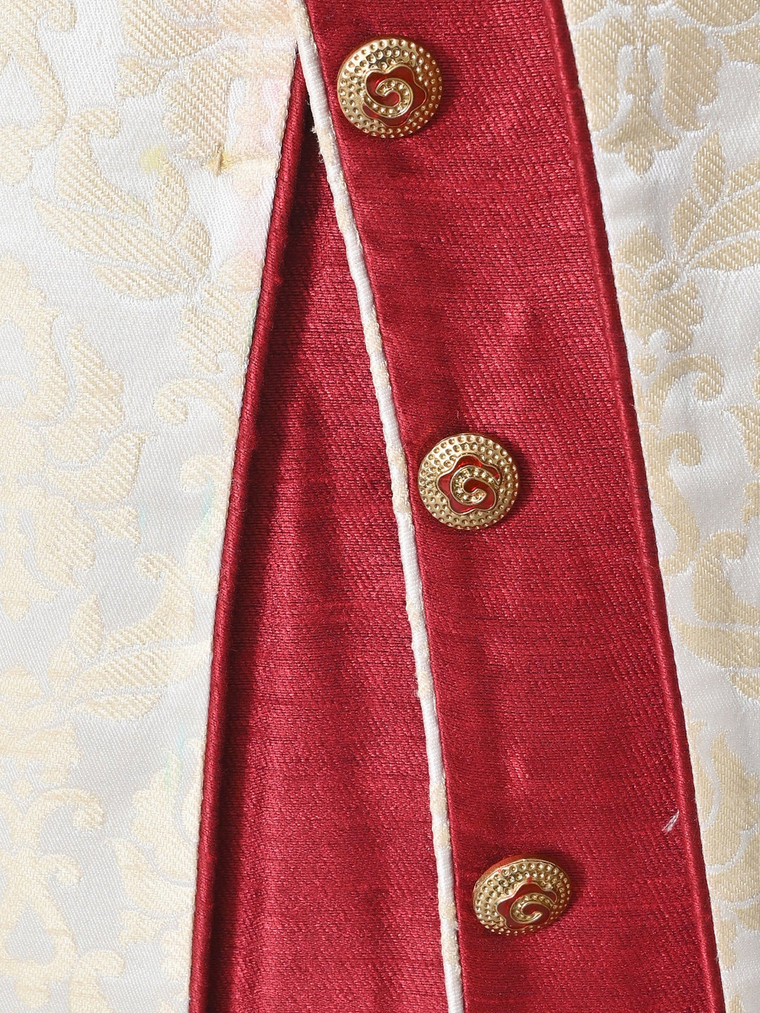 Textured Cream Sherwani