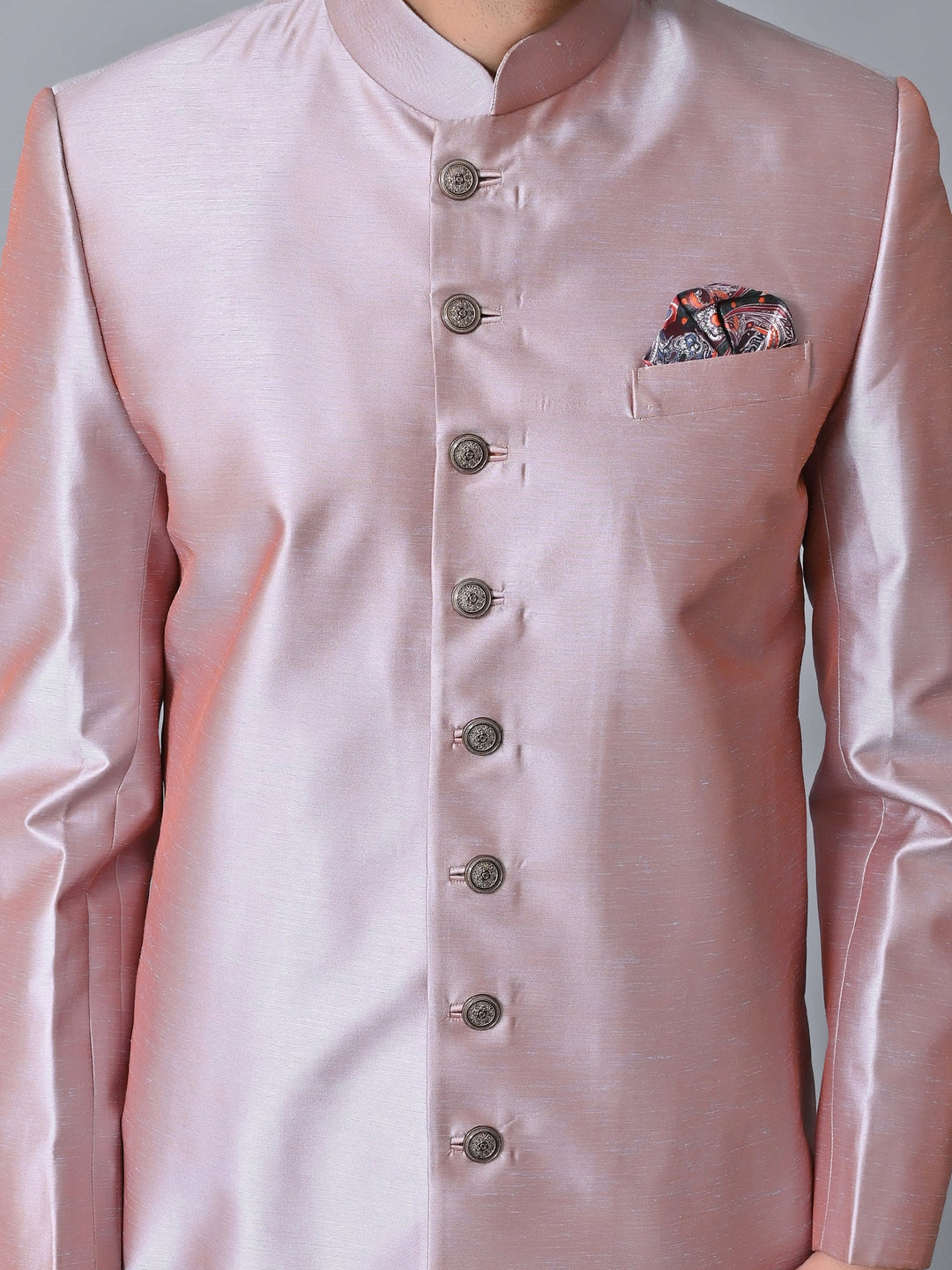 Textured Rose Gold Sherwani