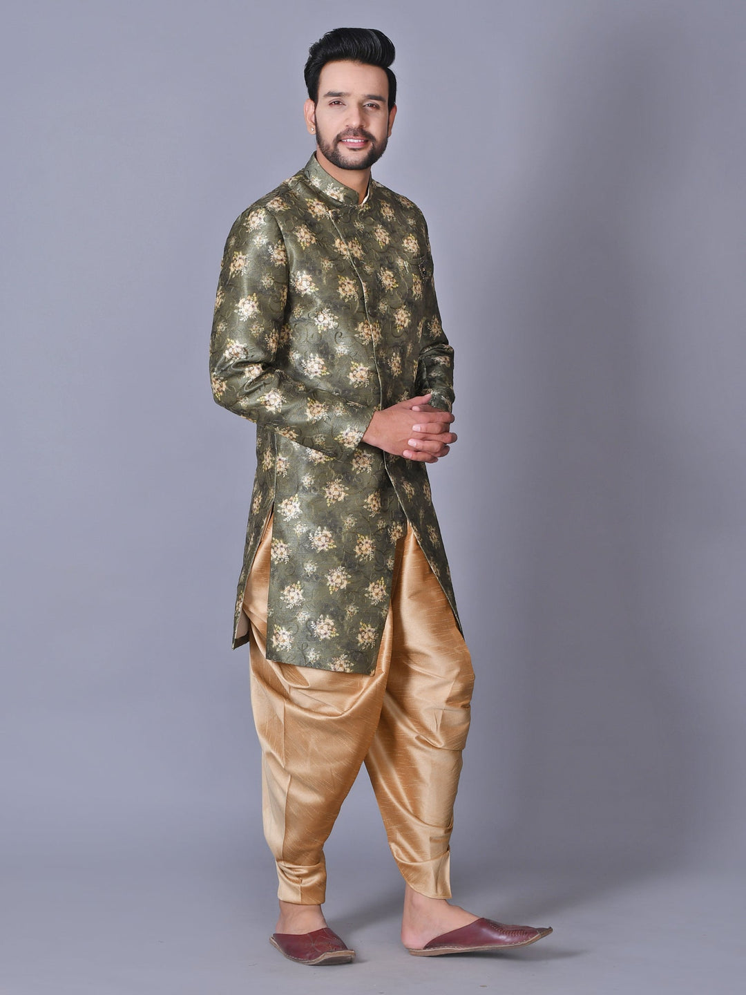 Floral Green Sherwani