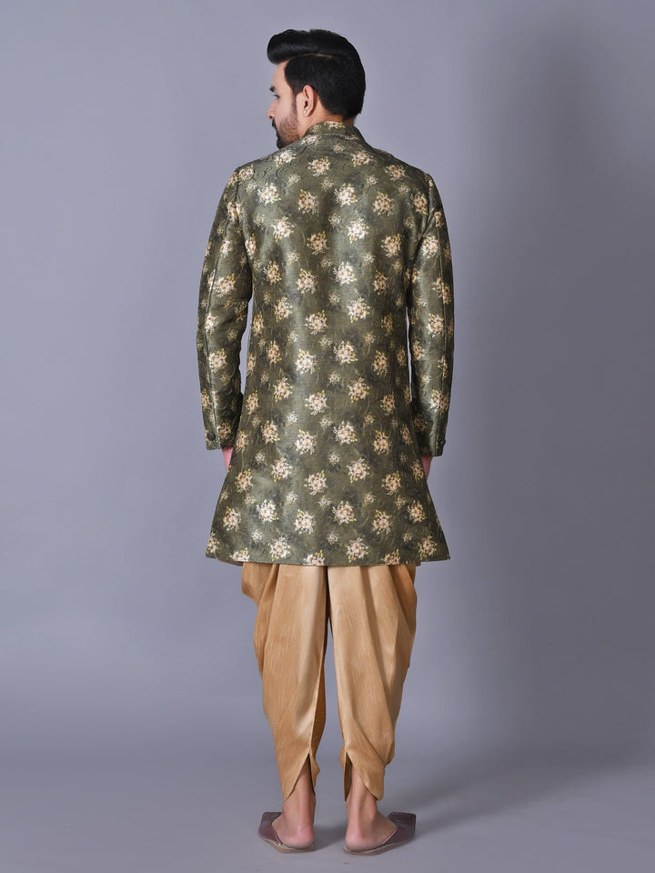 Floral Green Sherwani