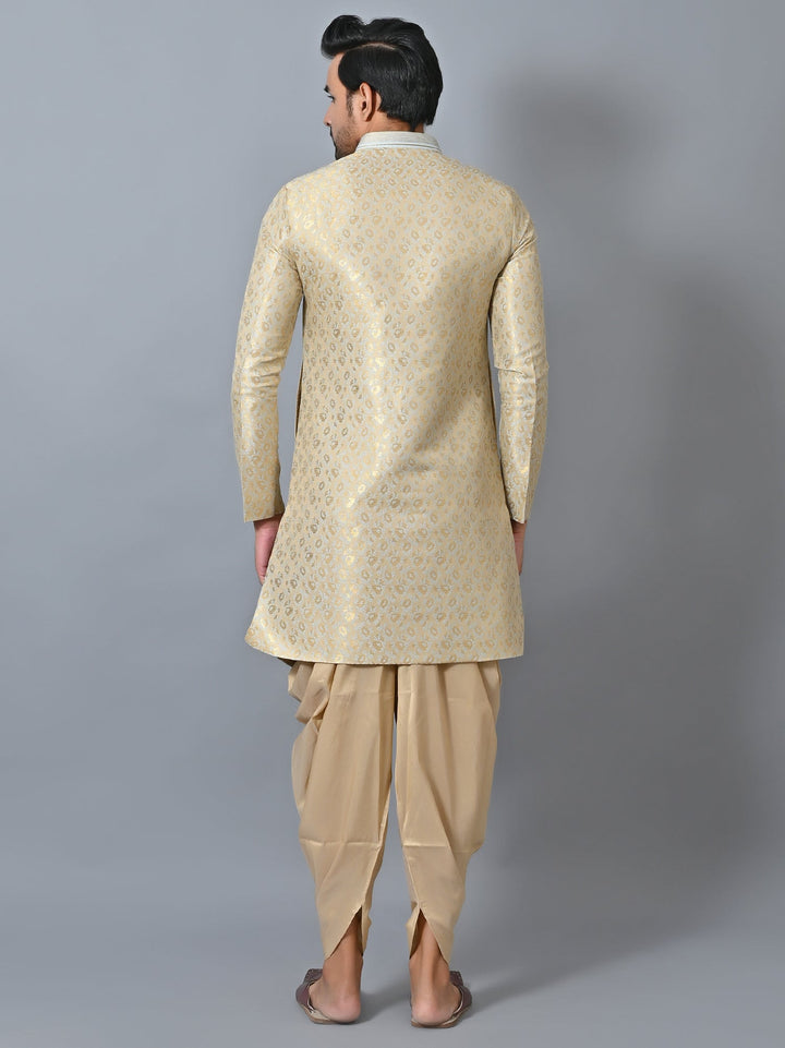 Printed Beige Sherwani