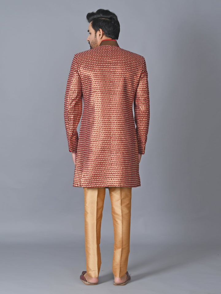 Textured Sea Green Sherwani