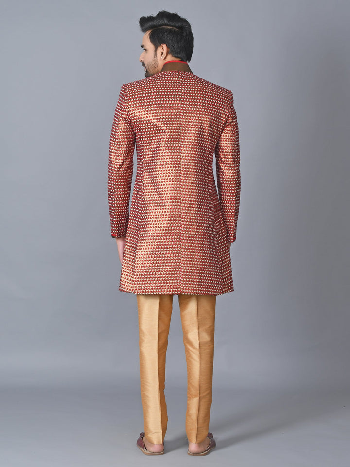 Textured Sea Green Sherwani