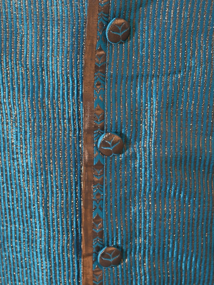 Textured Sea Green Sherwani