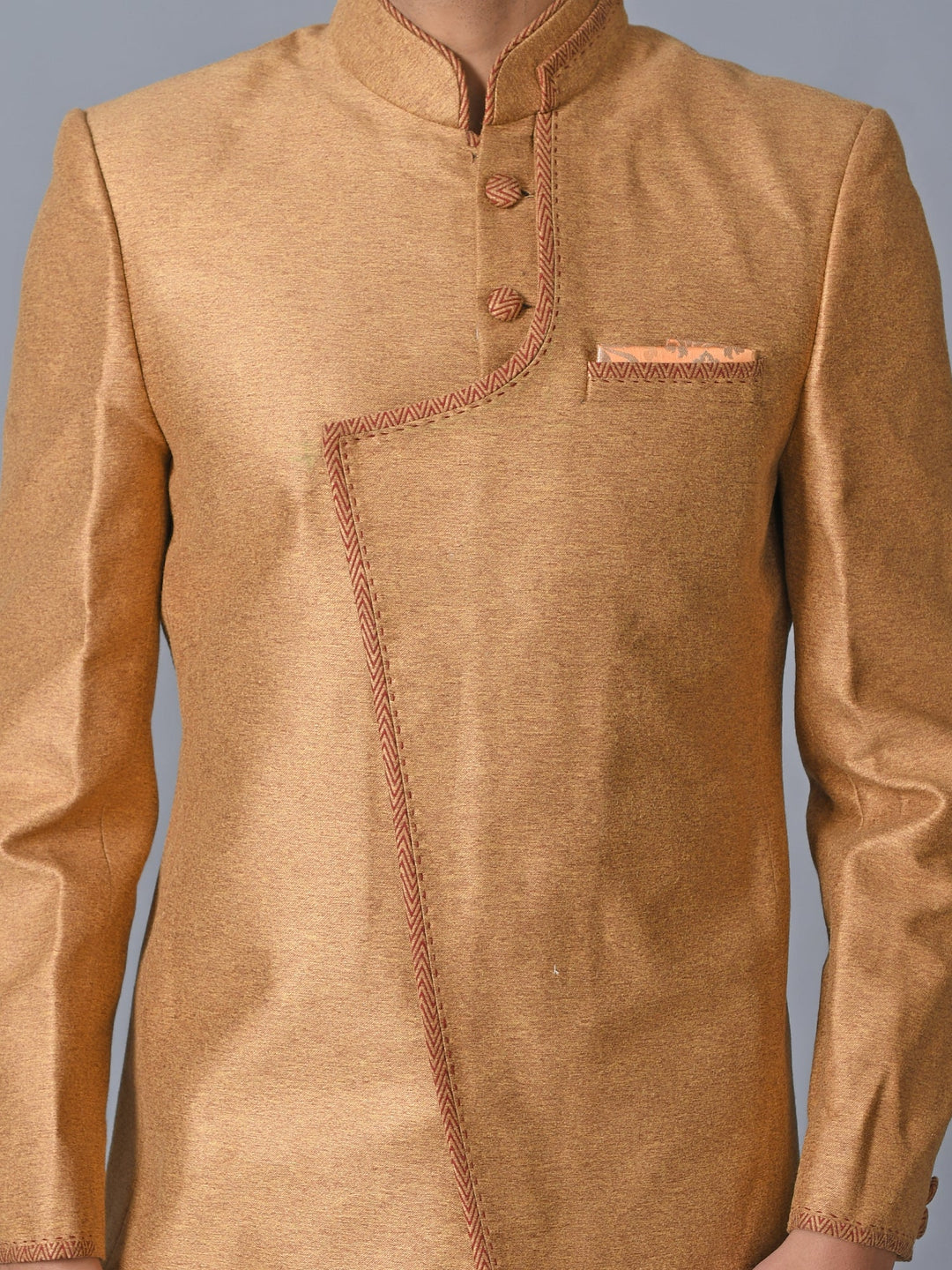 Textured Rust Sherwani