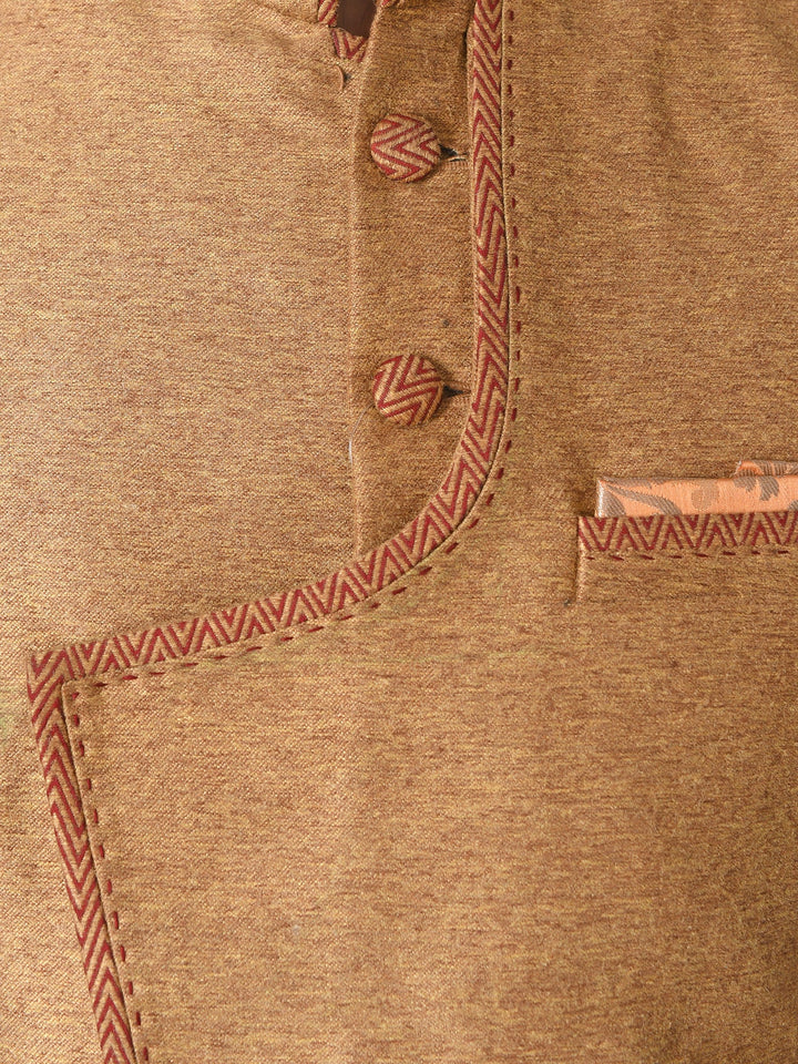 Textured Rust Sherwani