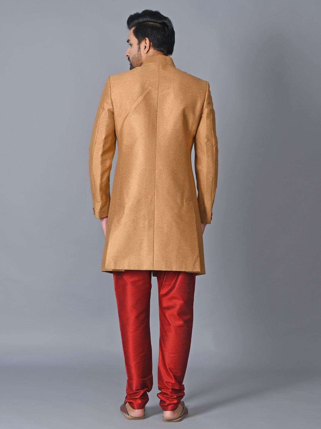 Textured Rust Sherwani