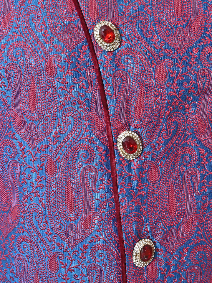 Ethnic Motifs Purple Sherwani