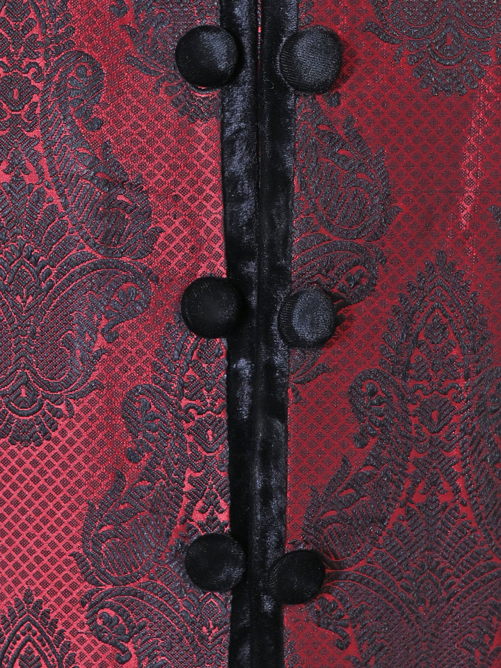 Ethnic Motifs Maroon Sherwani