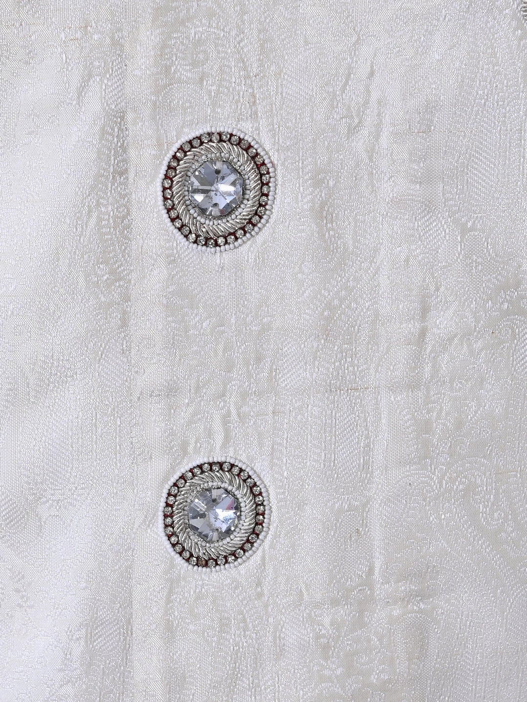 Ethnic Motifs White Sherwani