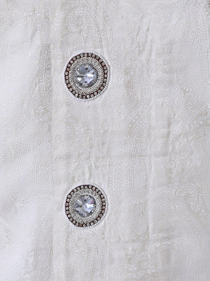 Ethnic Motifs White Sherwani
