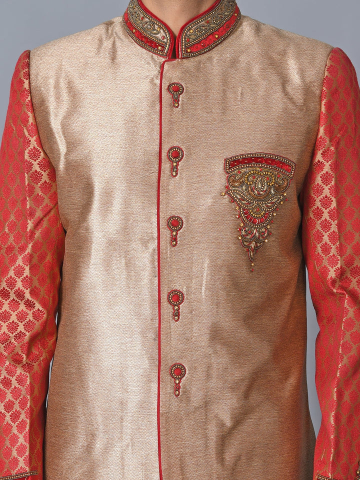 Ethnic Motifs Copper Sherwani