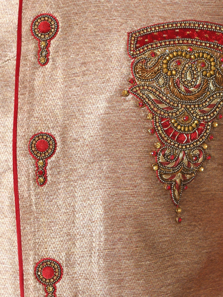 Ethnic Motifs Copper Sherwani