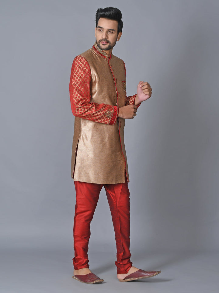 Ethnic Motifs Copper Sherwani