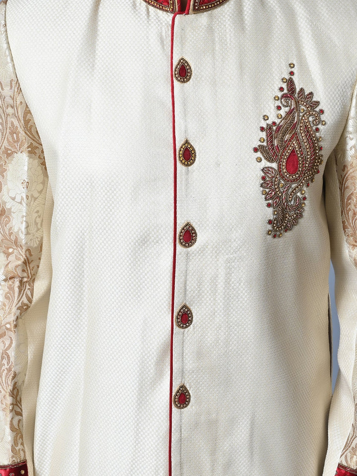 Ethnic Motifs Cream Sherwani