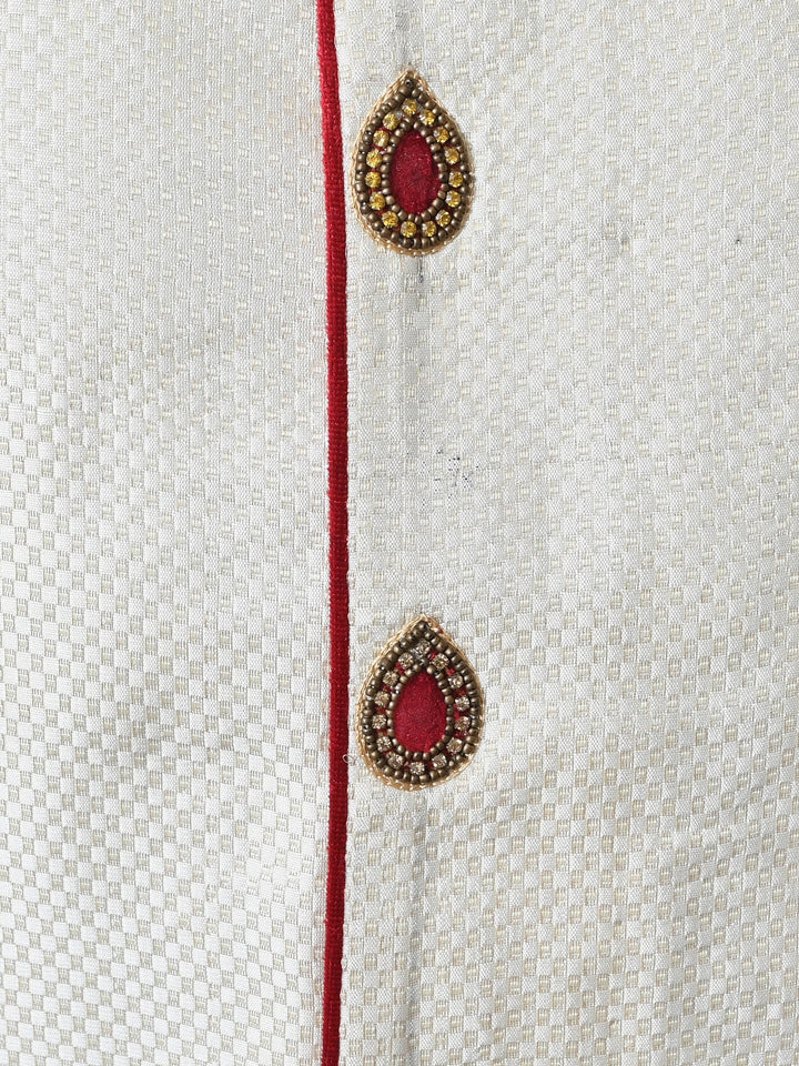 Ethnic Motifs Cream Sherwani