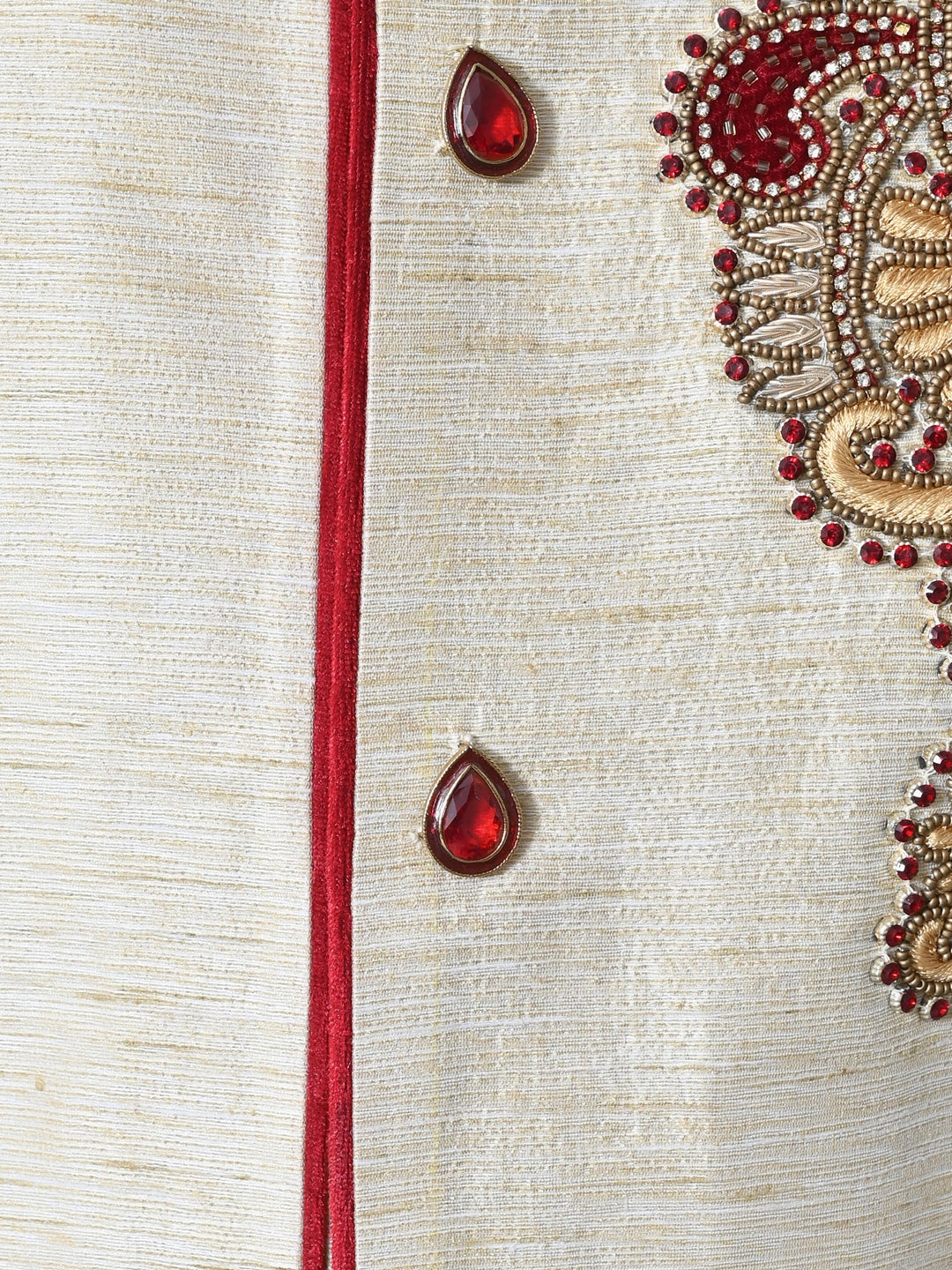 Ethnic Motifs Cream Sherwani