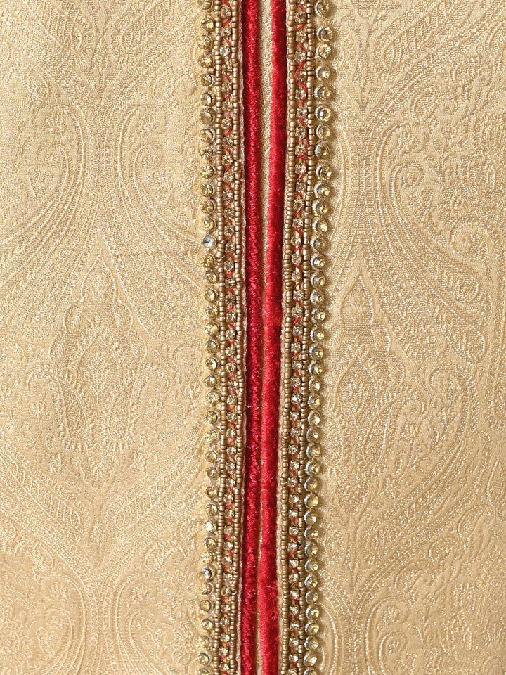 Ethnic Motifs Gold Sherwani