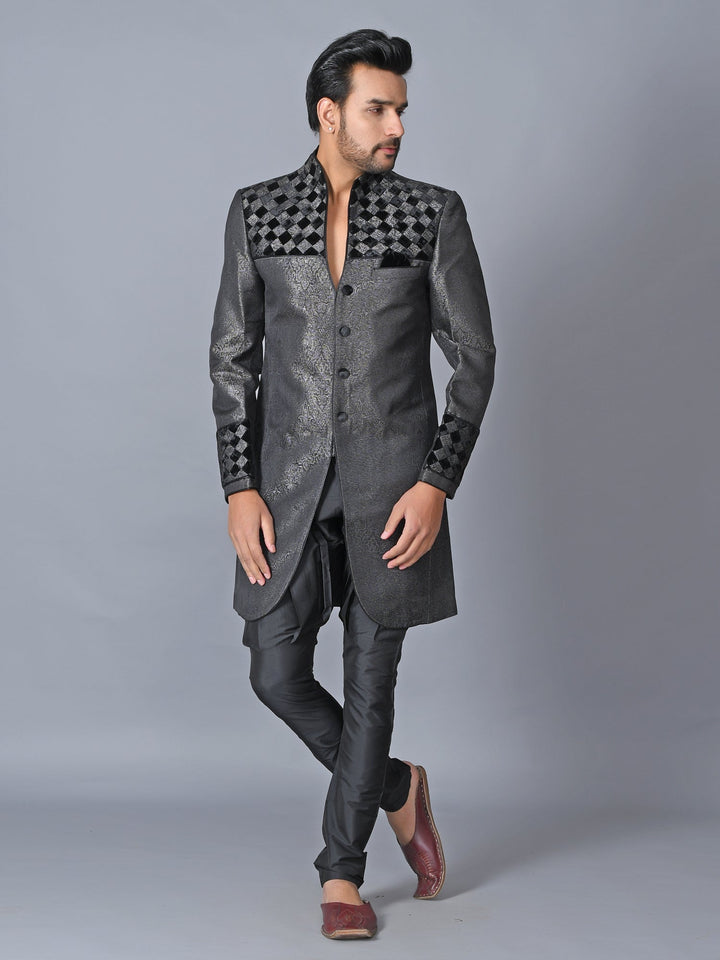 Ethnic Motifs Black Sherwani