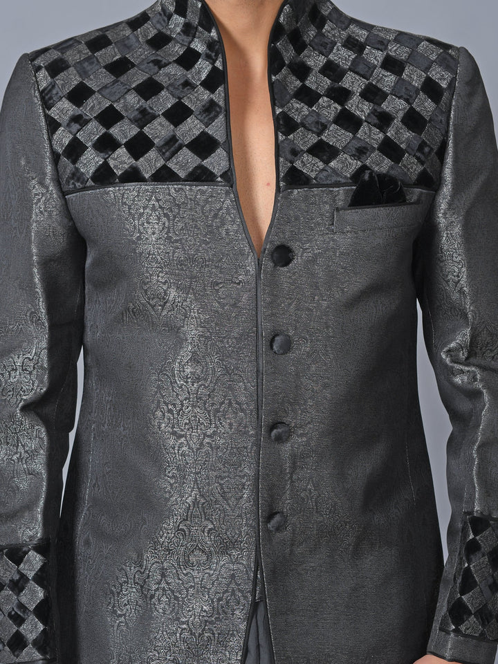 Ethnic Motifs Black Sherwani