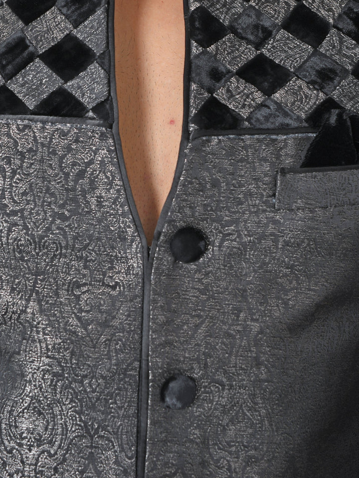 Ethnic Motifs Black Sherwani