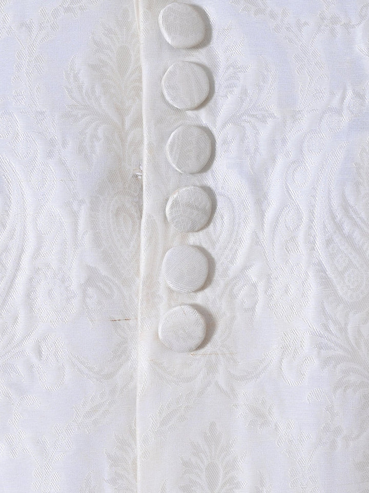 Ethnic Motifs White Sherwani