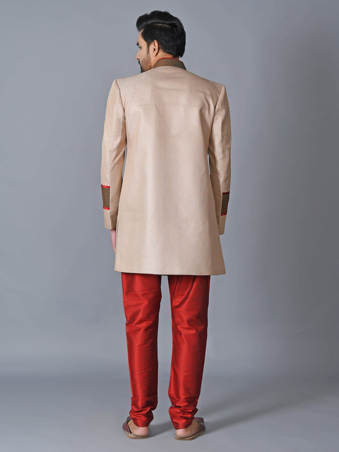 Textured Nude Sherwani