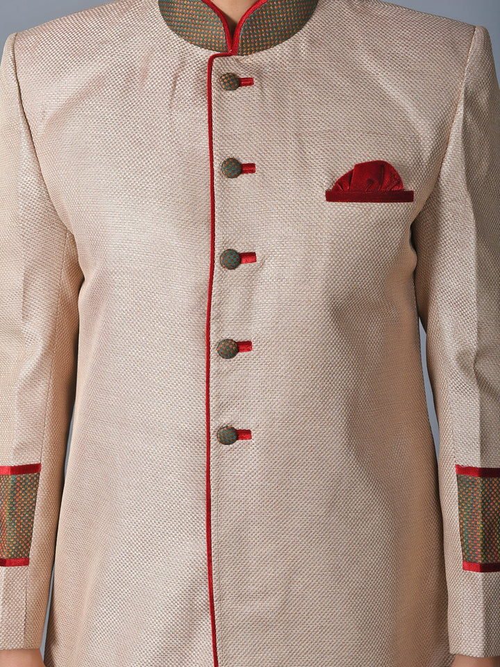 Textured Nude Sherwani