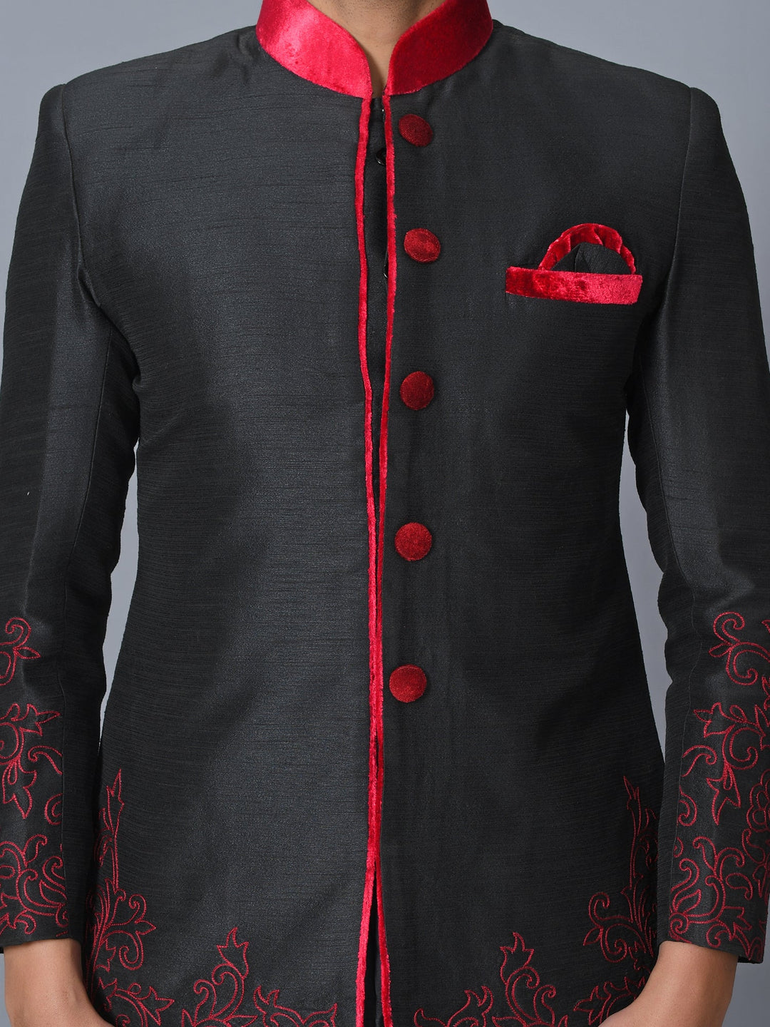 Ethnic Motifs Black Sherwani