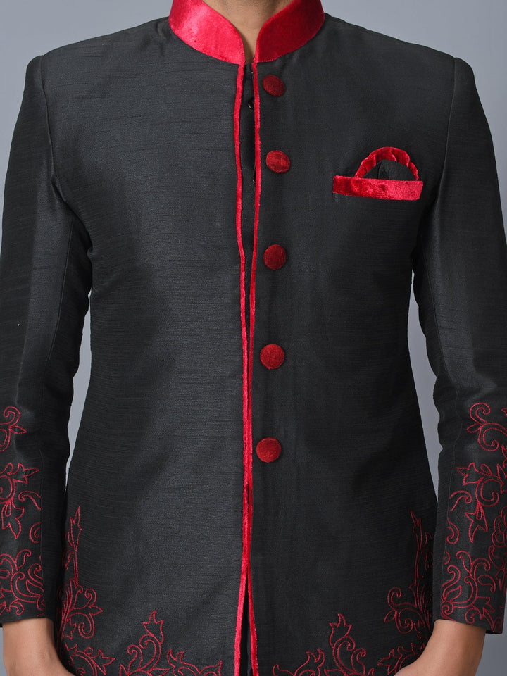 Ethnic Motifs Black Sherwani