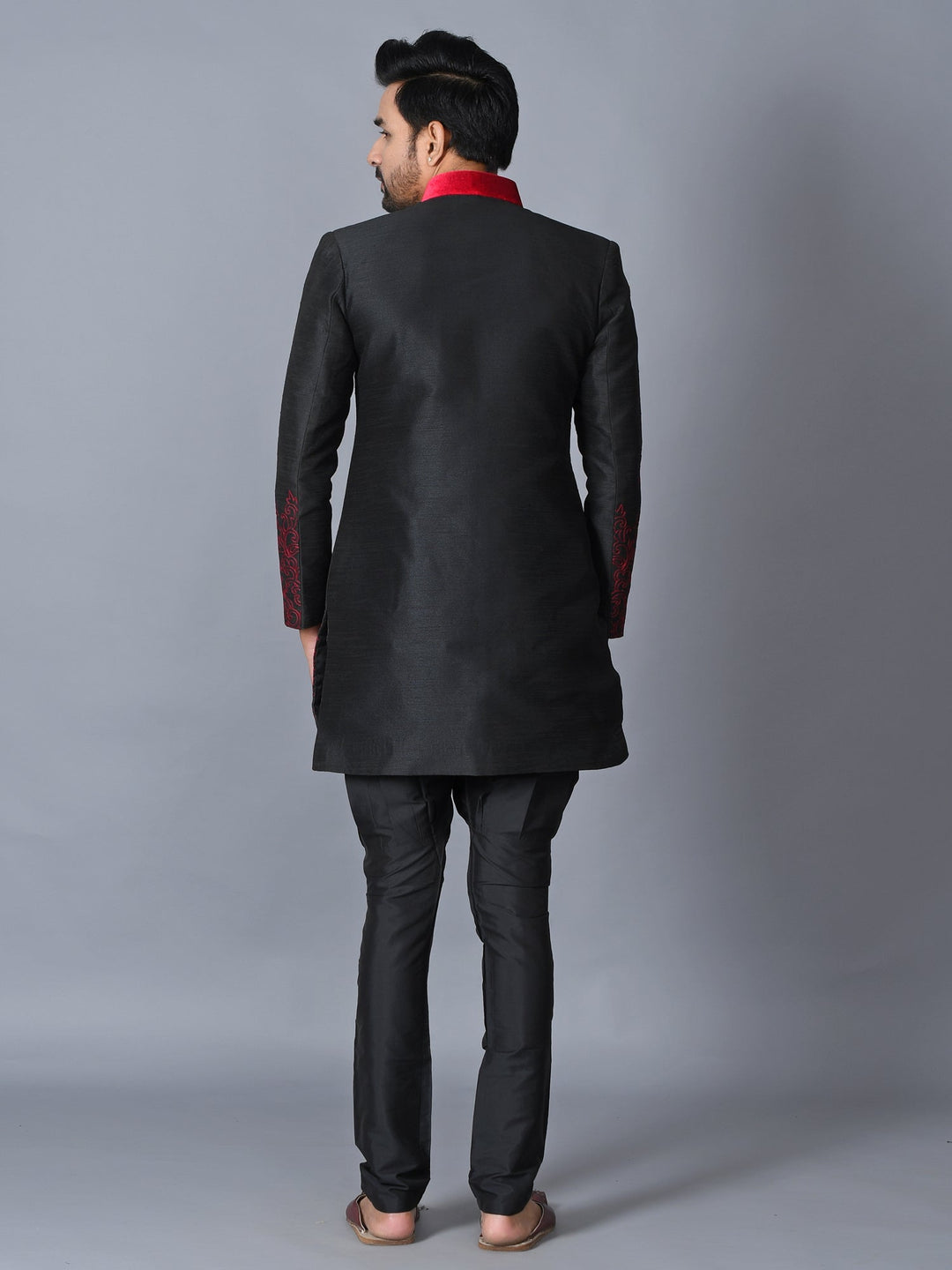 Ethnic Motifs Black Sherwani