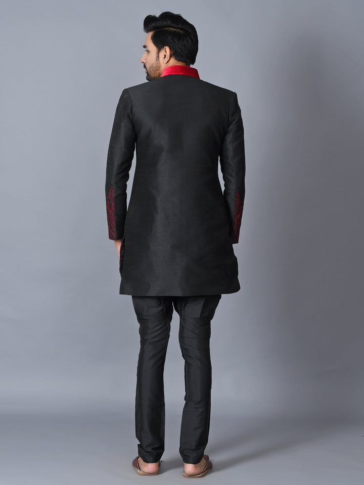 Ethnic Motifs Black Sherwani