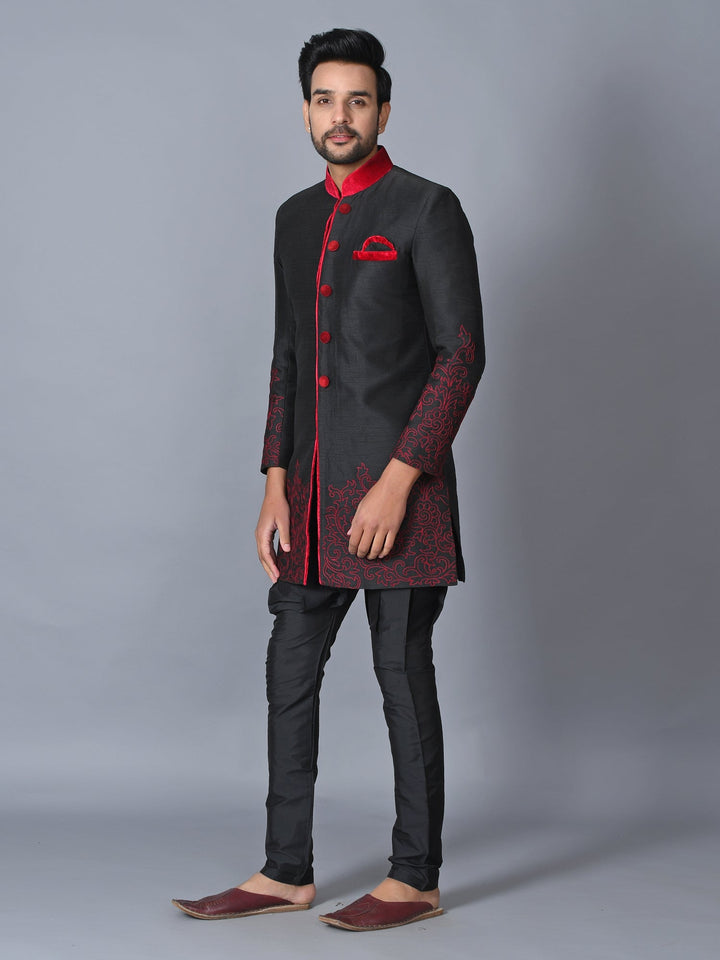 Ethnic Motifs Black Sherwani
