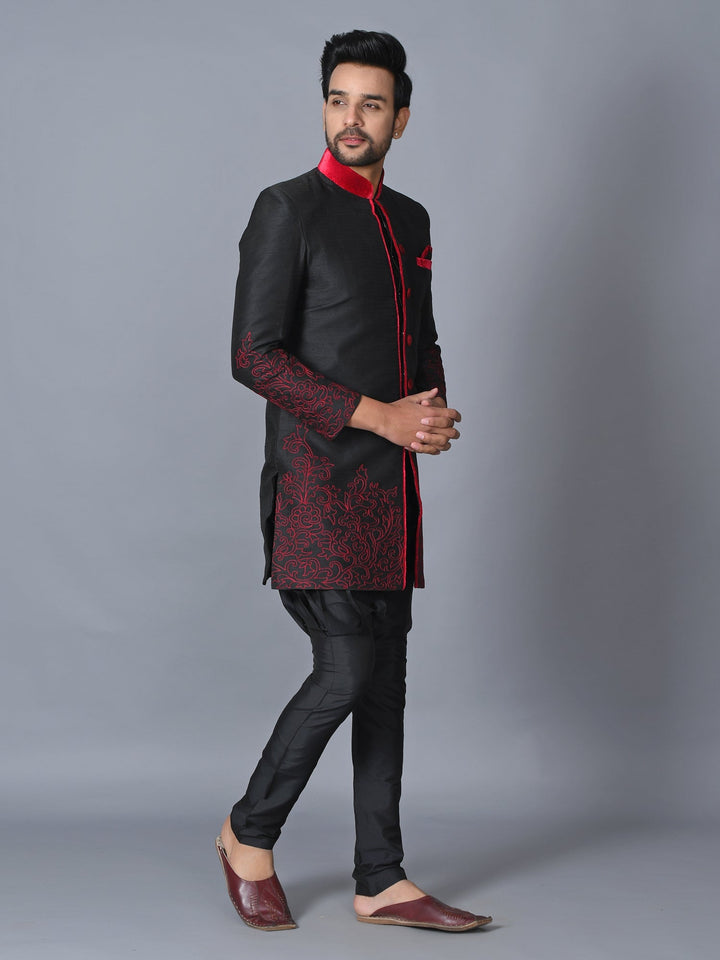 Ethnic Motifs Black Sherwani
