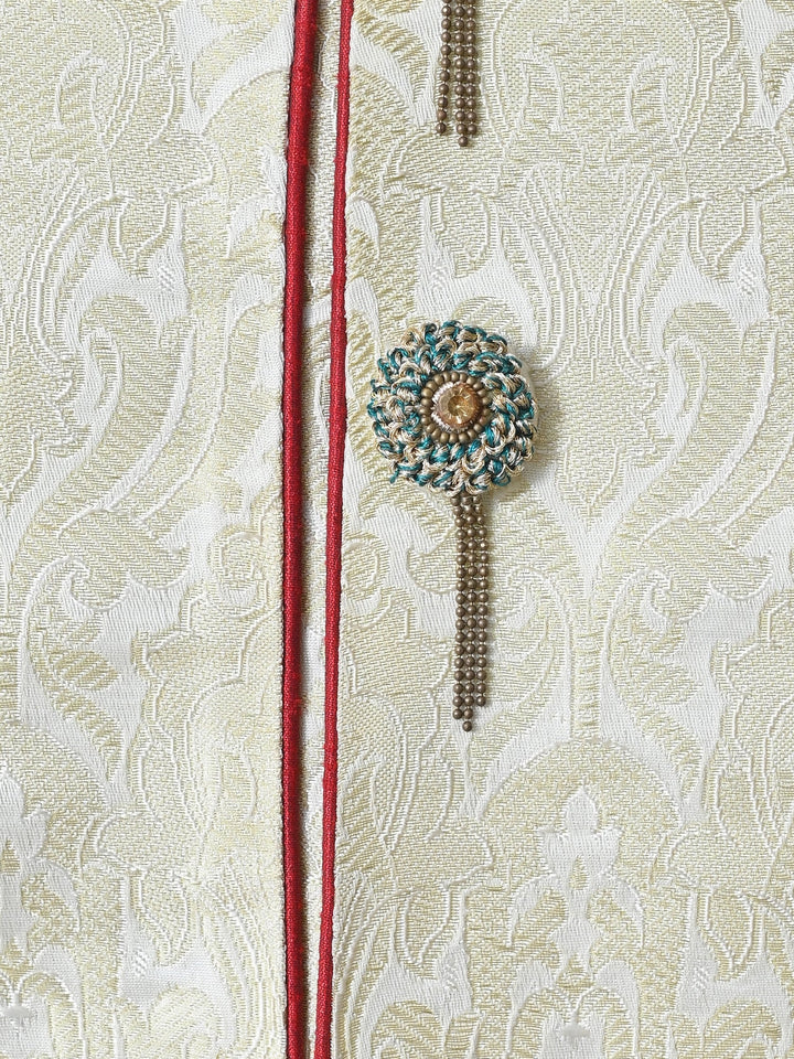Ethnic Motifs Cream Sherwani