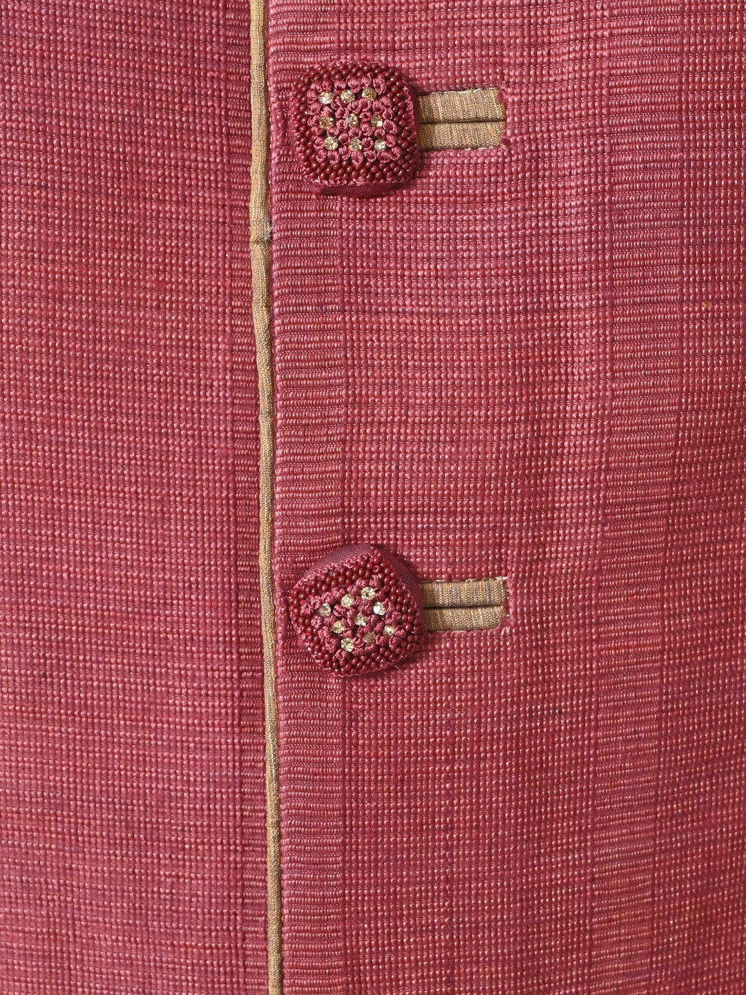 Textured Maroon Sherwani