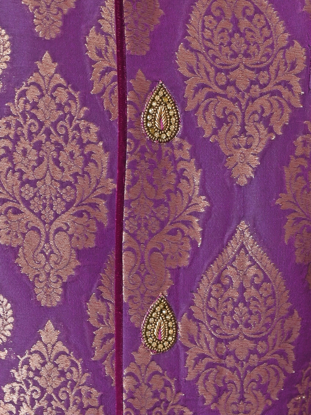 Ethnic Motifs Purple Sherwani