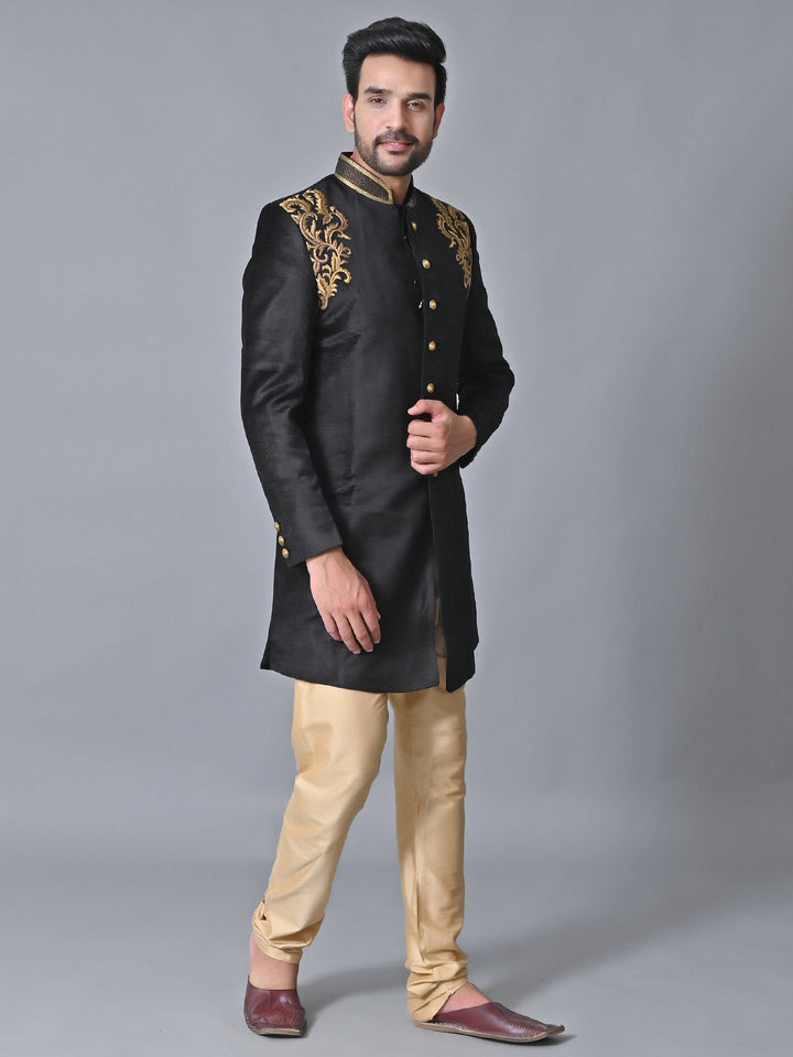 Ethnic Motifs Black Sherwani