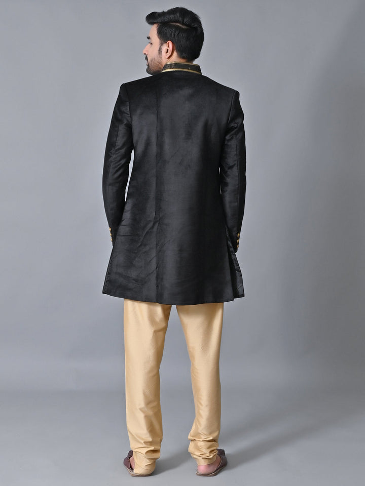 Ethnic Motifs Black Sherwani