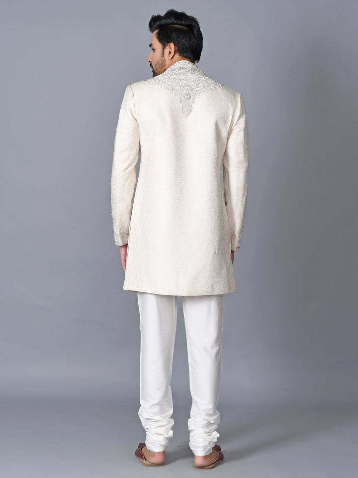 Ethnic Motifs Cream Sherwani