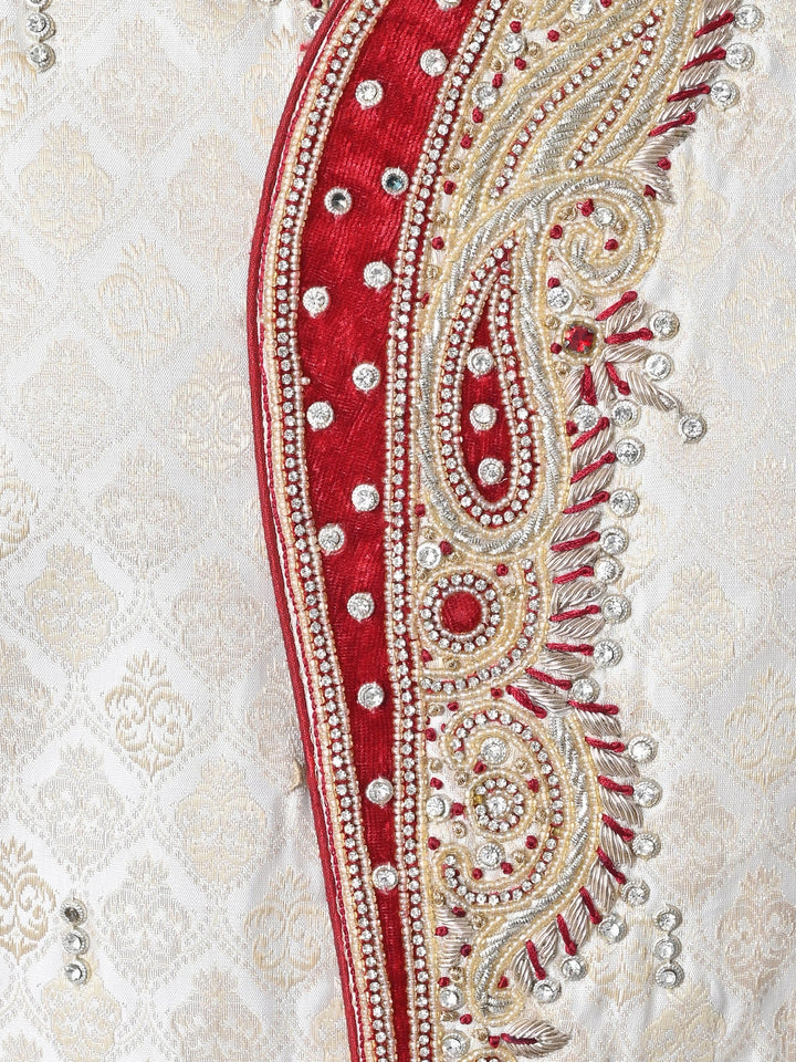 Ethnic Motifs Off White Sherwani