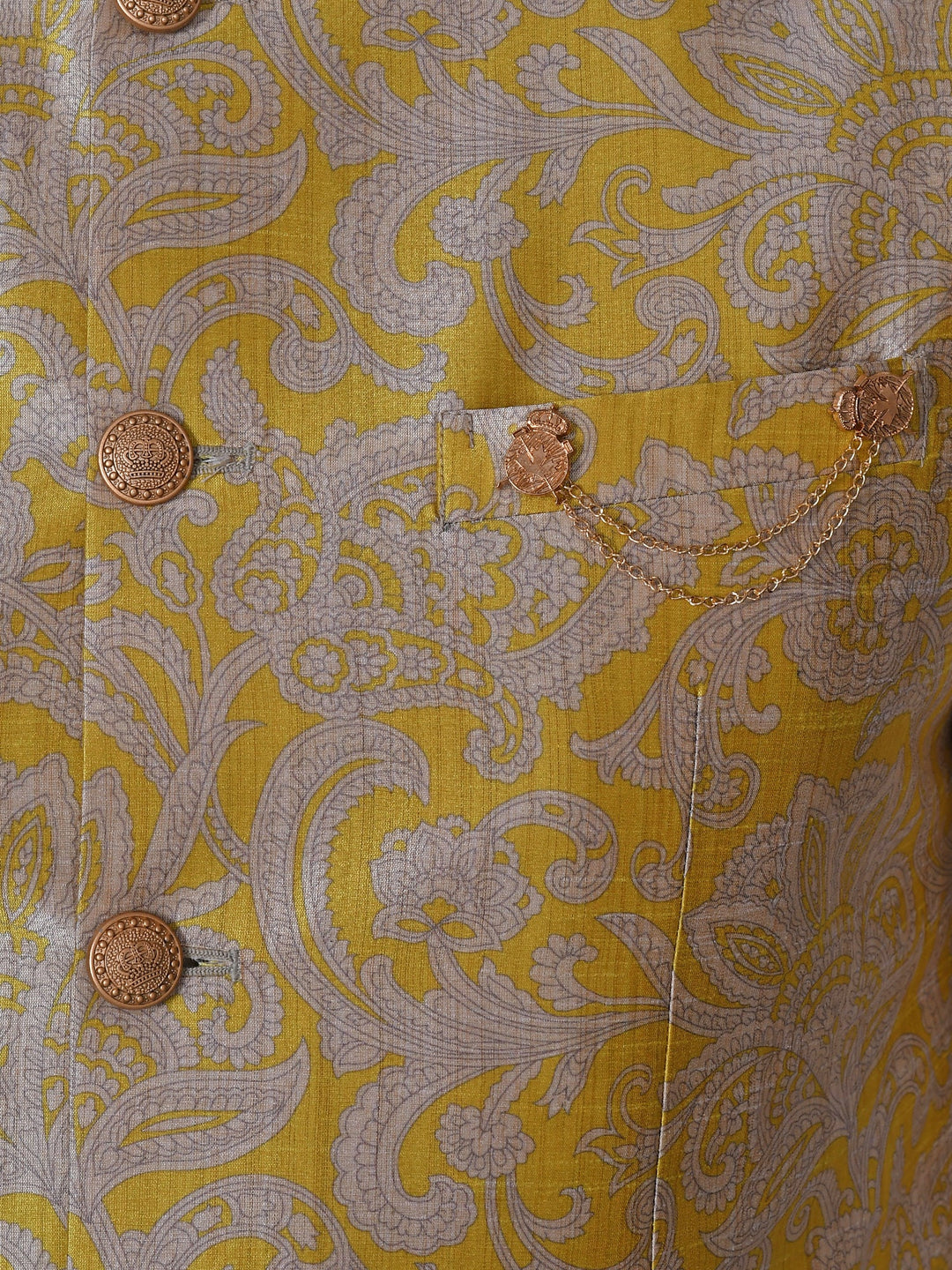 Floral Printed Jacket Kurta Set