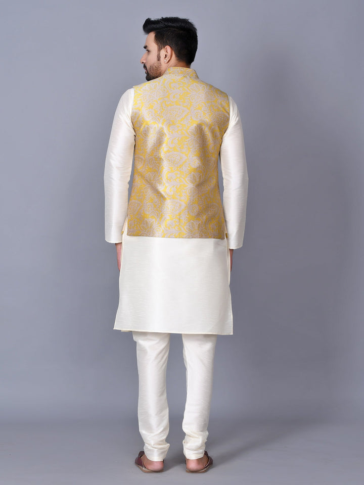 Floral Printed Jacket Kurta Set