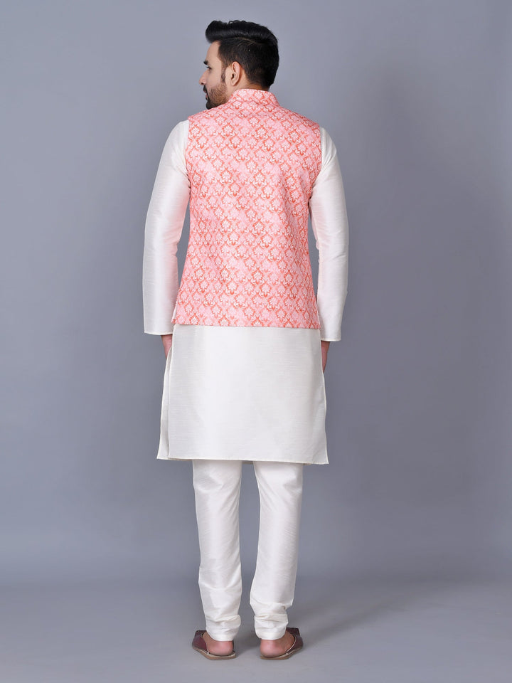 Floral Printed Jacket Kurta Set