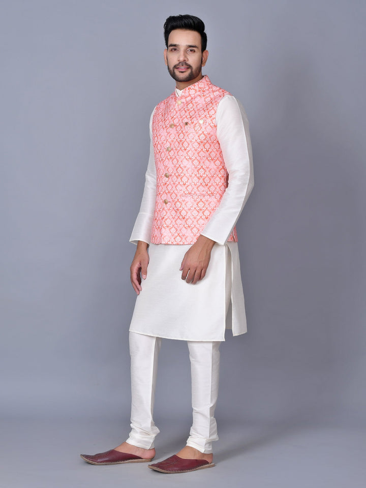 Floral Printed Jacket Kurta Set